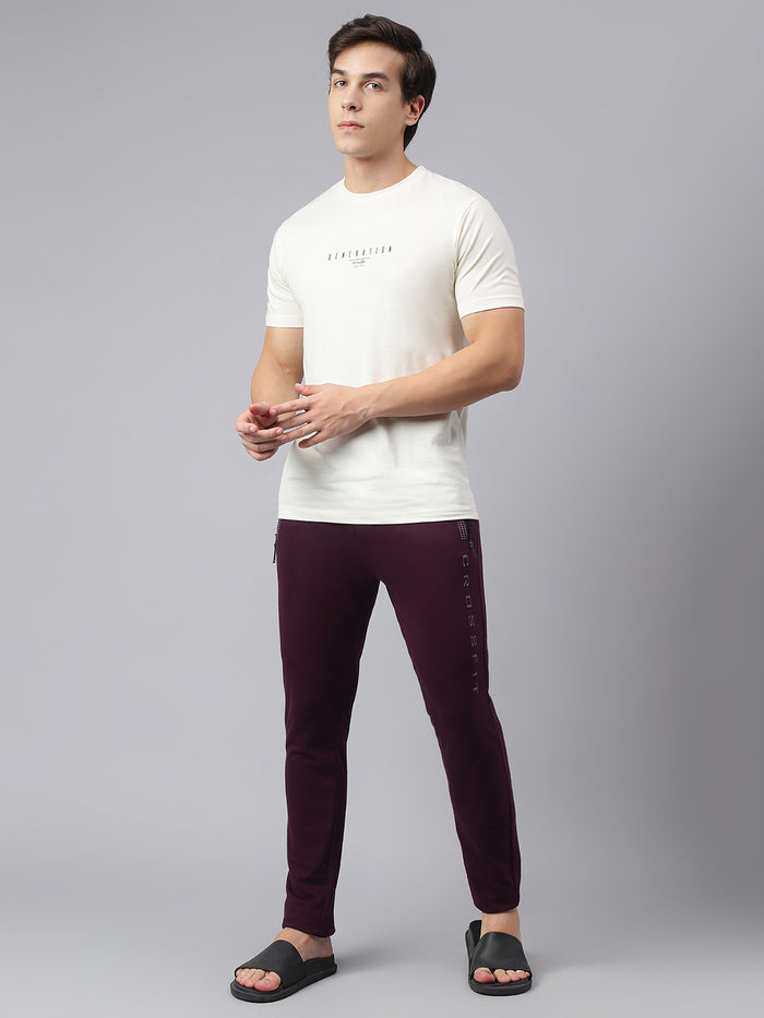 Men Maroon Regular Fit Track Pant