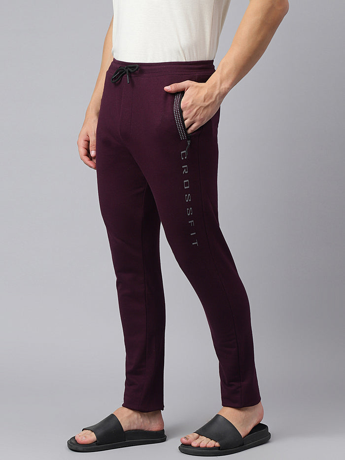 Men Maroon Regular Fit Track Pant