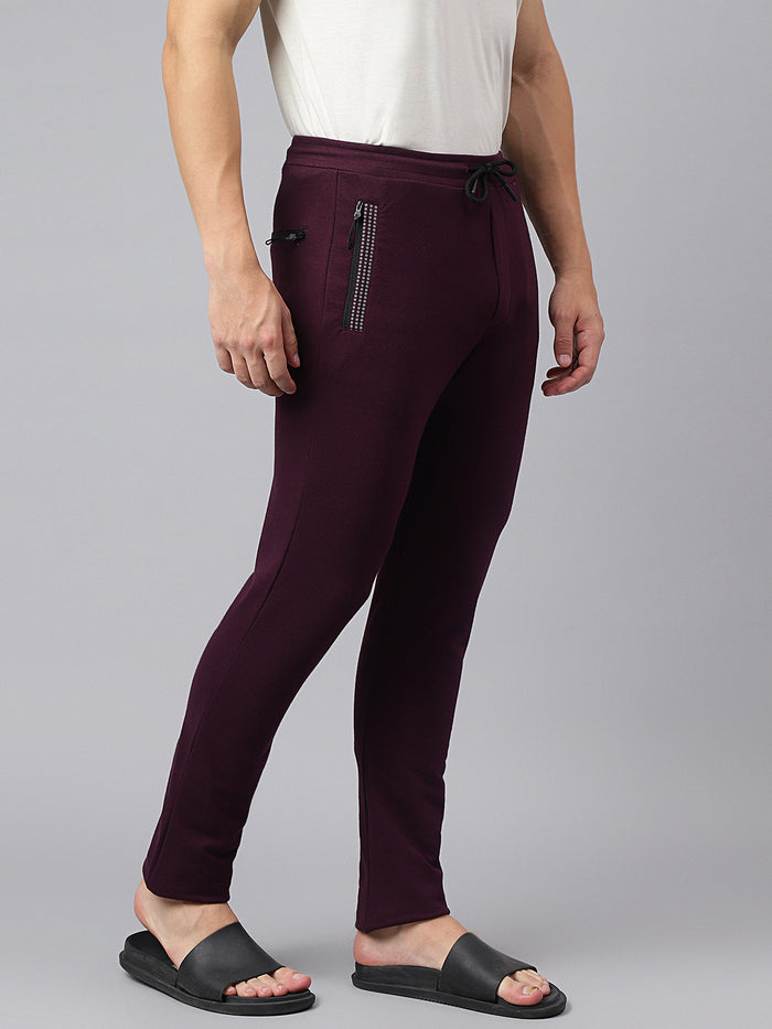 Men Maroon Regular Fit Track Pant