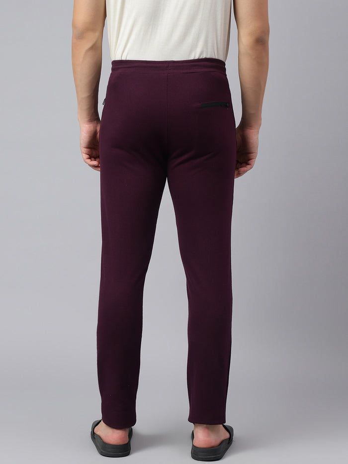 Men Maroon Regular Fit Track Pant