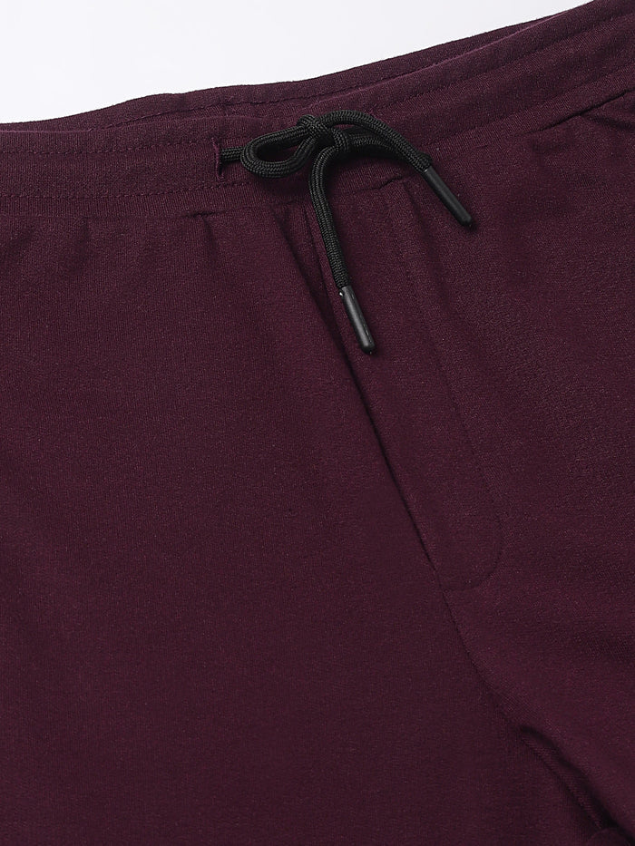 Men Maroon Regular Fit Track Pant