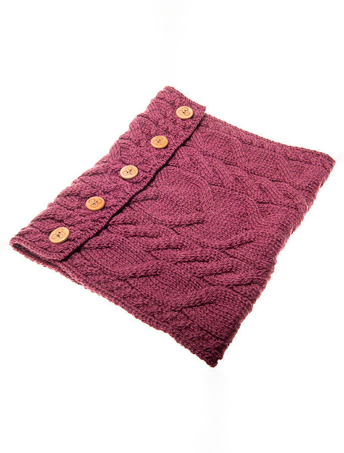 Men's Aran Merino Buff - Winter Rose #color_jam