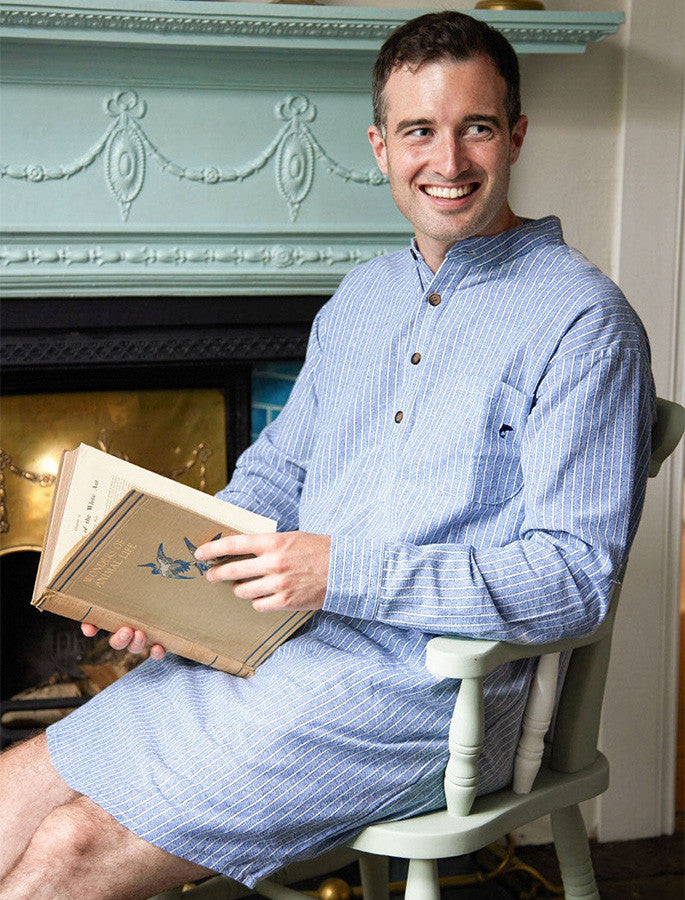 Men's Cotton Flannel Nightshirt - Blarney Stone #color_blarney-stone