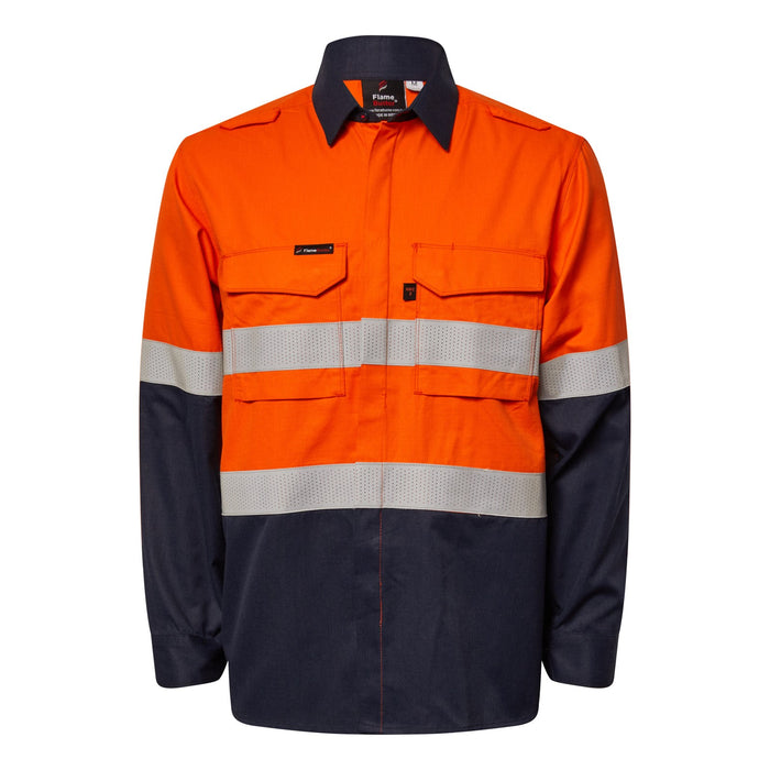 Mens HRC2 Open Front Shirt L/S FSV014A