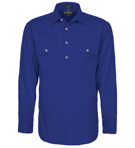 Men's Pilbara Closed Front L/S Shirt RM200CF