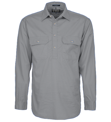 Men's Pilbara Closed Front L/S Shirt RM200CF