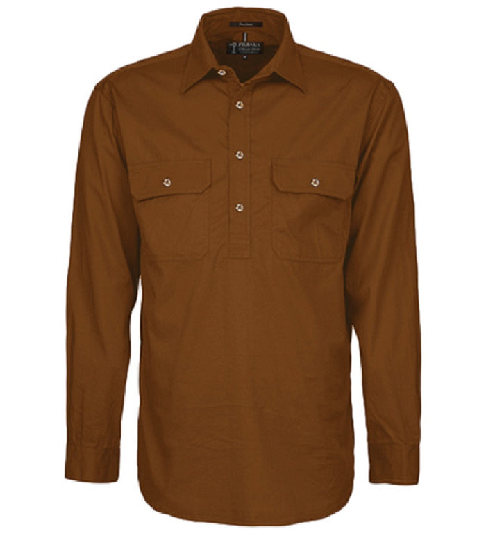 Men's Pilbara Closed Front L/S Shirt RM200CF