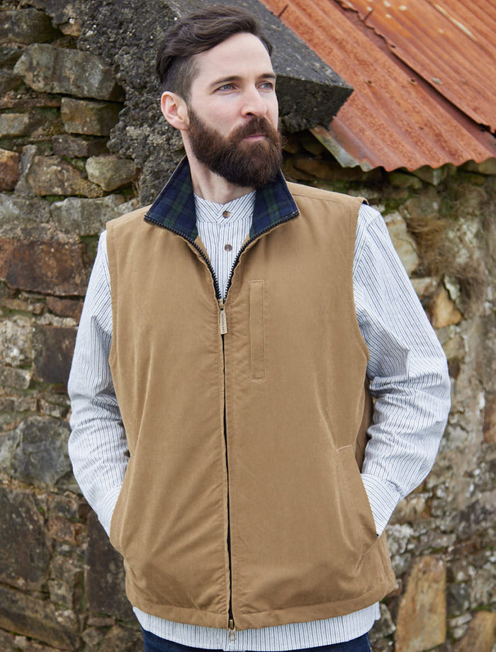 Men's West Cork Windproof Vest - Brown