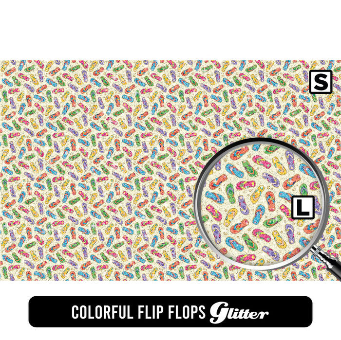 Colorful flip flops