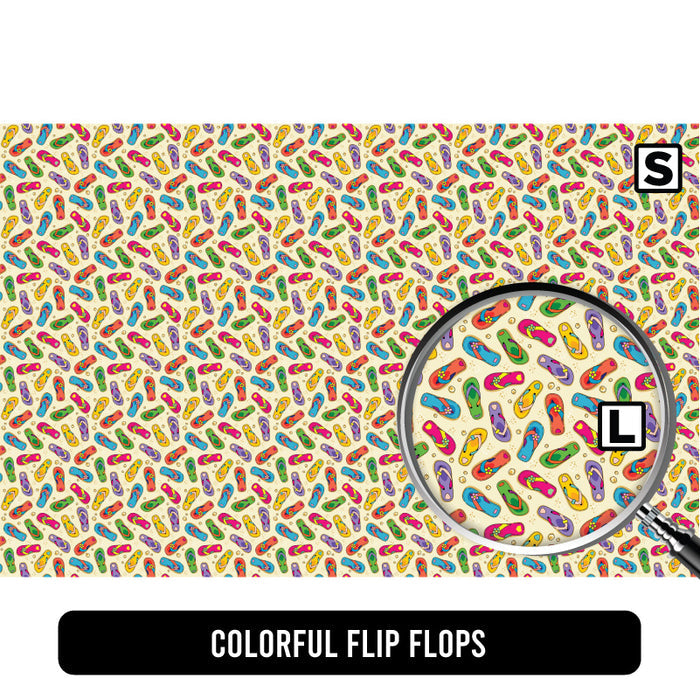 Colorful flip flops
