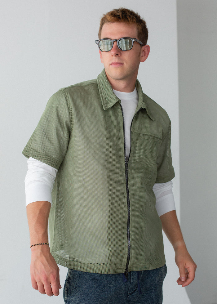 Mesh Zip Up