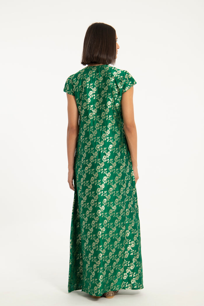 Mia Silk Green Dress
