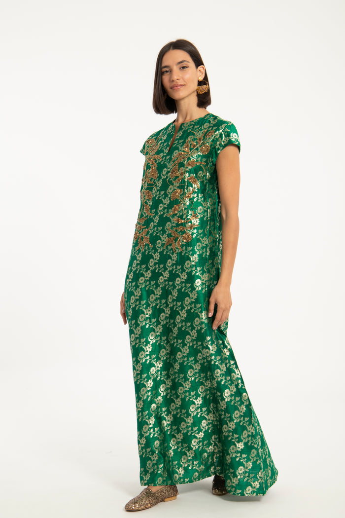 Mia Silk Green Dress
