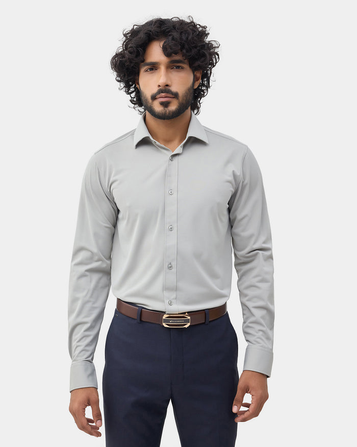 Mid Grey Solid Shirt - Electra