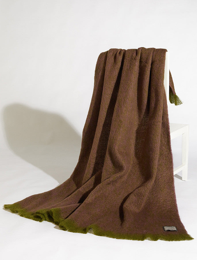 Mohair Throw - Green Purple #color_green-purple