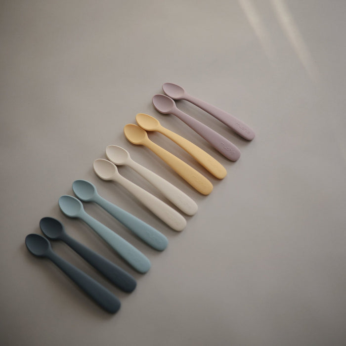 Mushie Silicone Feeding Spoons (2-Pack) - Wee Bee Baby Boutique