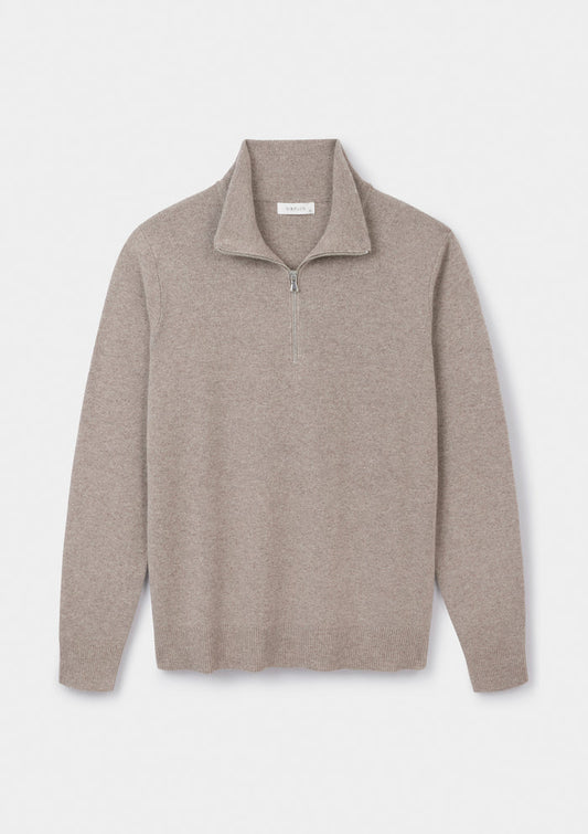 Mushroom Merino Half Zip Jumper, Half Zip Jumper - SIRPLUS