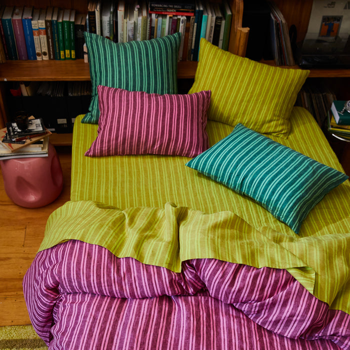 Nadine Linen Euro Pillowcase Set - Forest