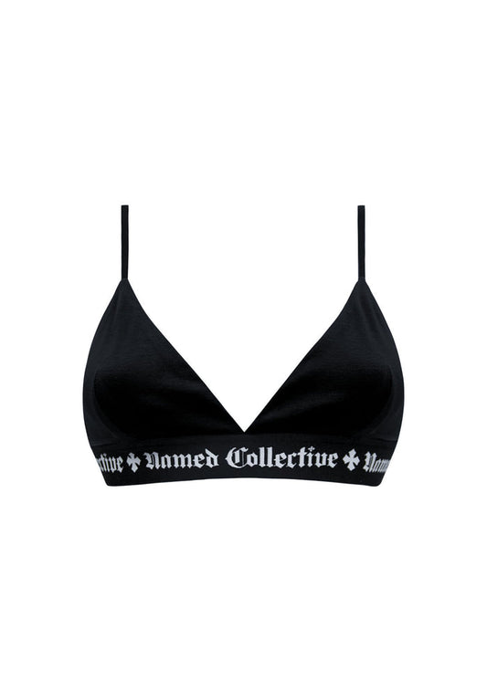NAMED CLASSICS LOGO TRIANGLE BRALETTE BLACK