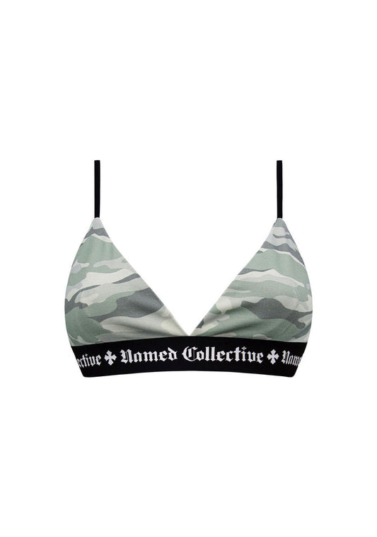 NAMED CLASSICS LOGO TRIANGLE BRALETTE CAMO