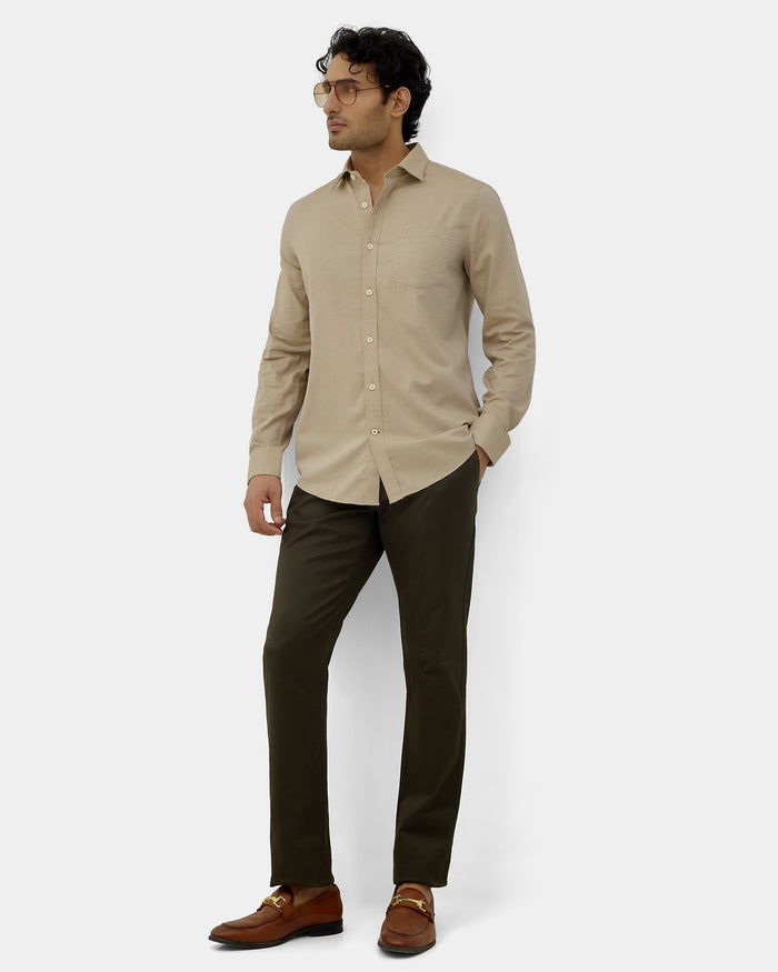 Natural Solid Shirt - Ariss