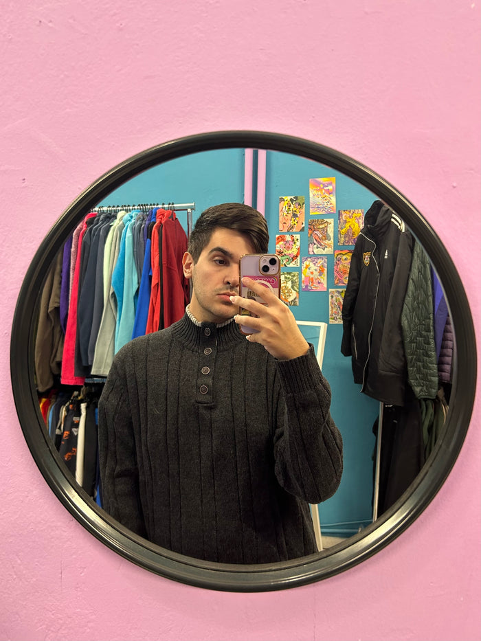 Nautica Dark Grey Heavy Knit Half-Zip