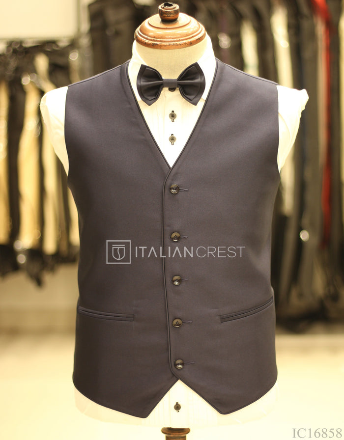 Navy Blue Embroidery Work 3pc Designer Suit