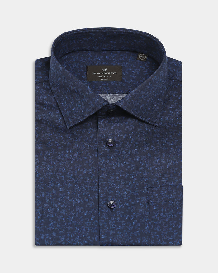 Navy Printed Shirt - Jetta