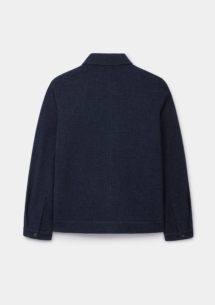 Navy Weave Zip Jacket, Zip Jacket - SIRPLUS