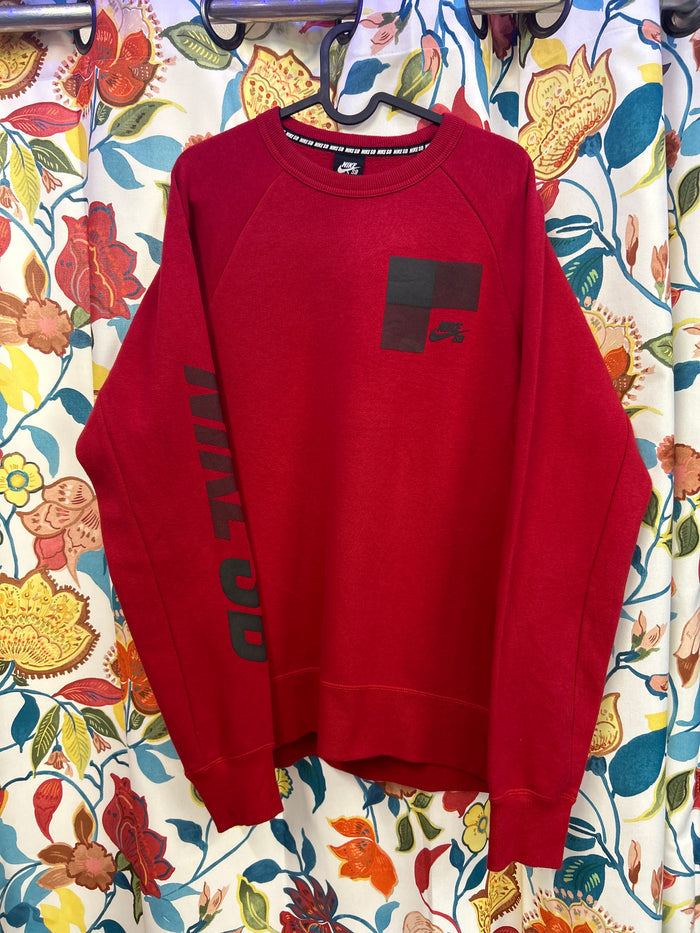 Nike SB red cotton Crewneck