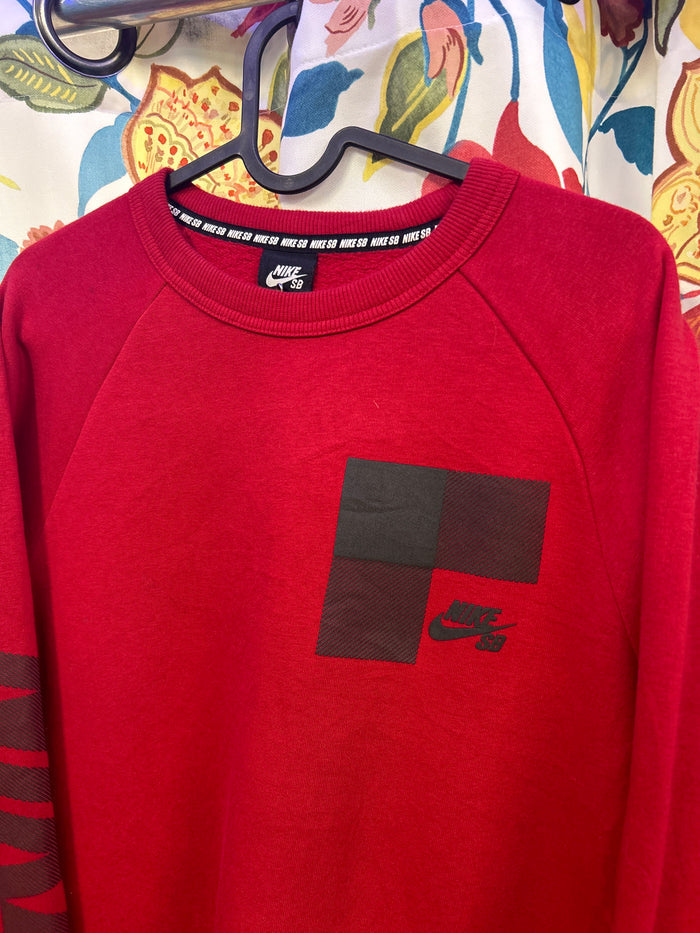Nike SB red cotton Crewneck