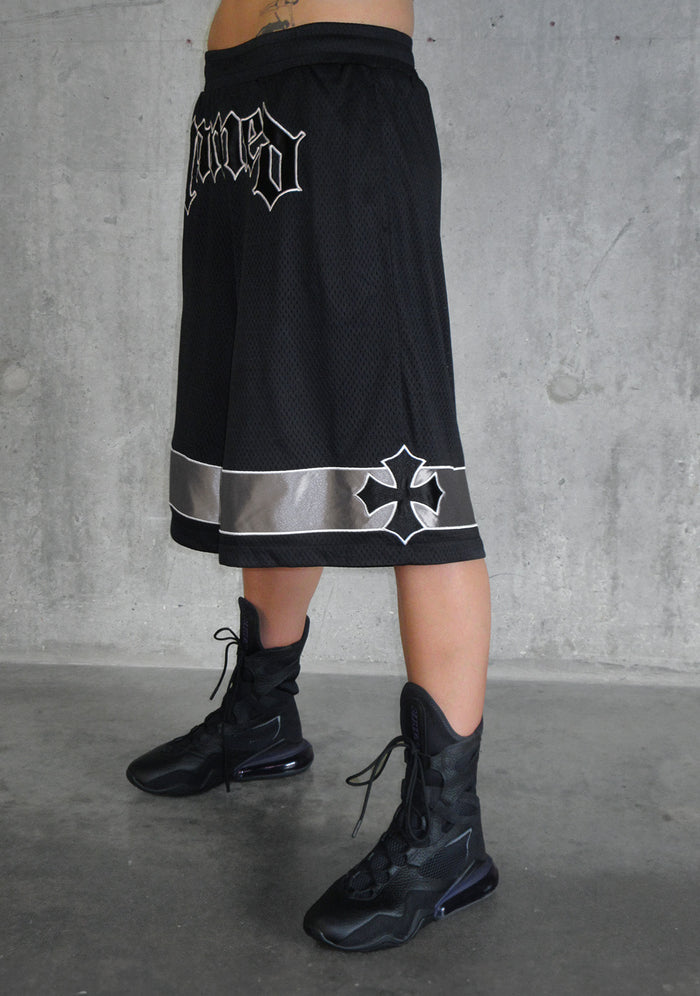 Nth ACTIVE AIRTEX MESH OVERSIZED SHORTS BLACK