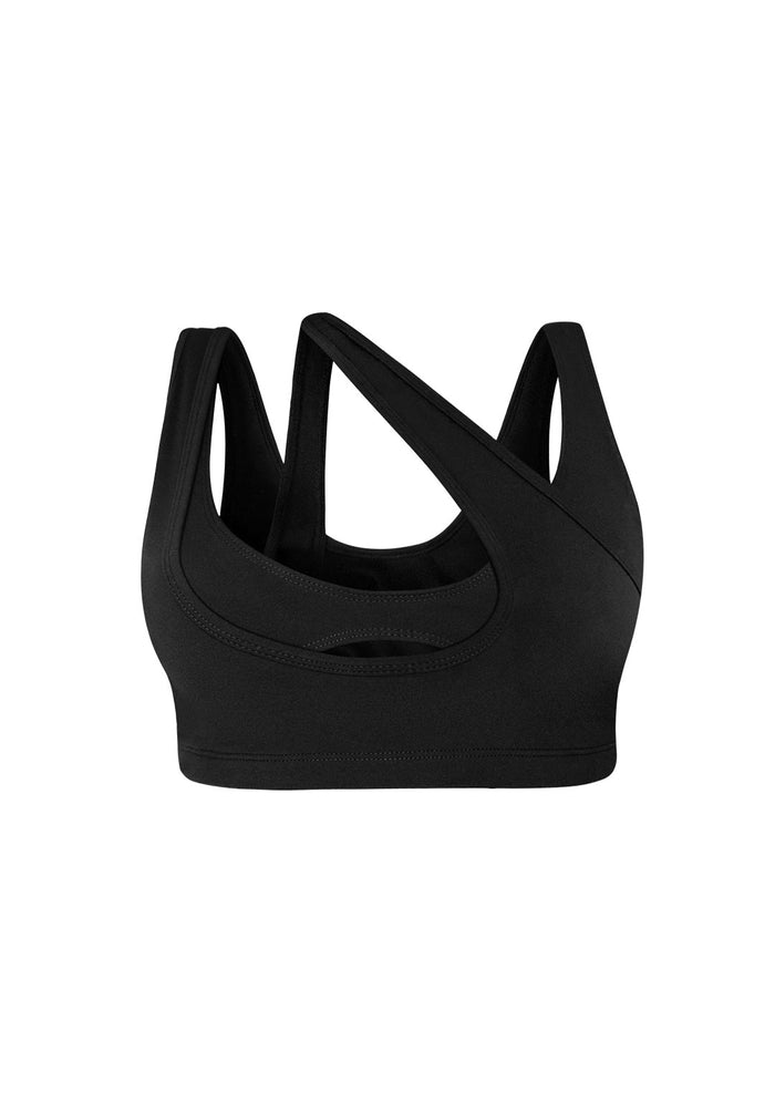 Nth ACTIVE MULTI STRAP SPORTS BRA BLACK