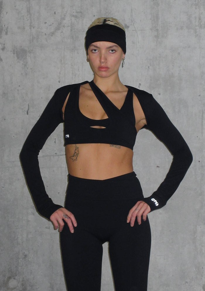 Nth ACTIVE MULTI STRAP SPORTS BRA BLACK
