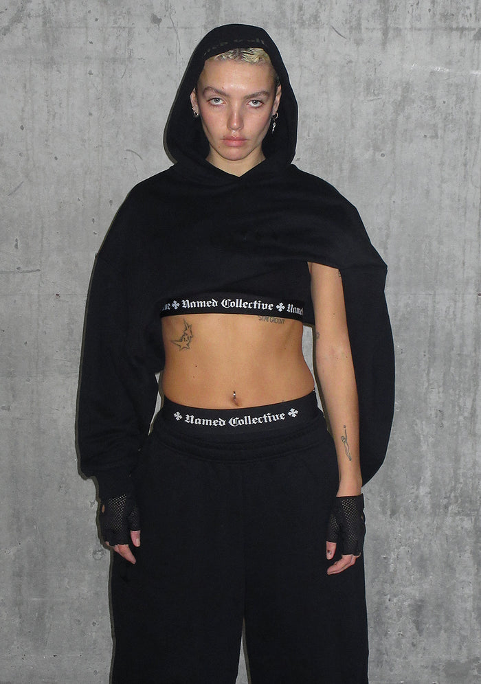 Nth ACTIVE OVERSIZED PULLOVER HOODIE BLACK