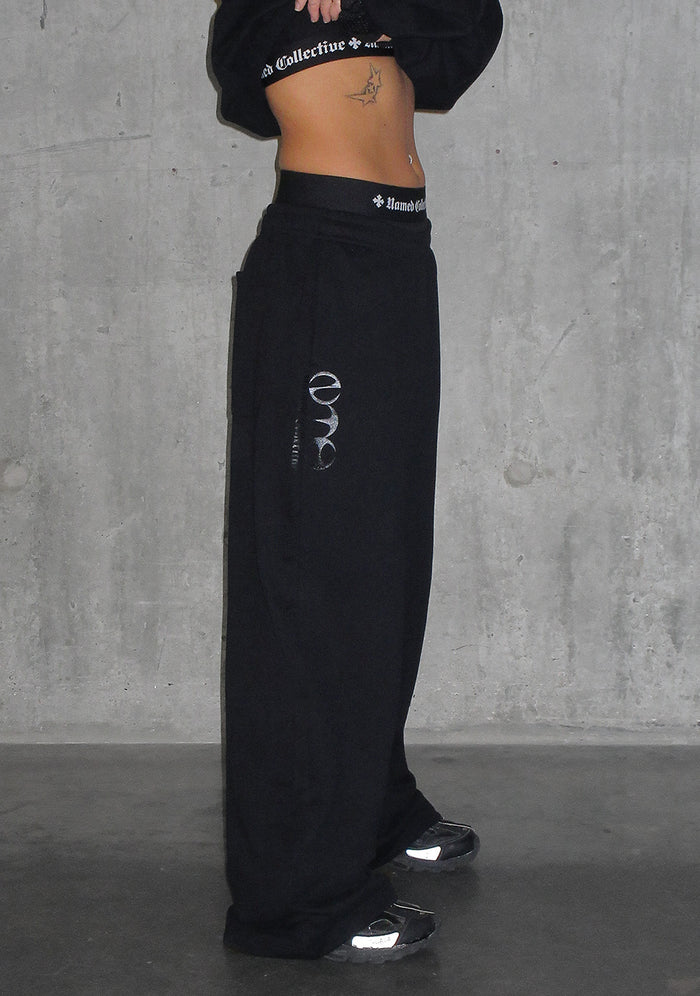 Nth ACTIVE OVERSIZED SWEATPANTS BLACK