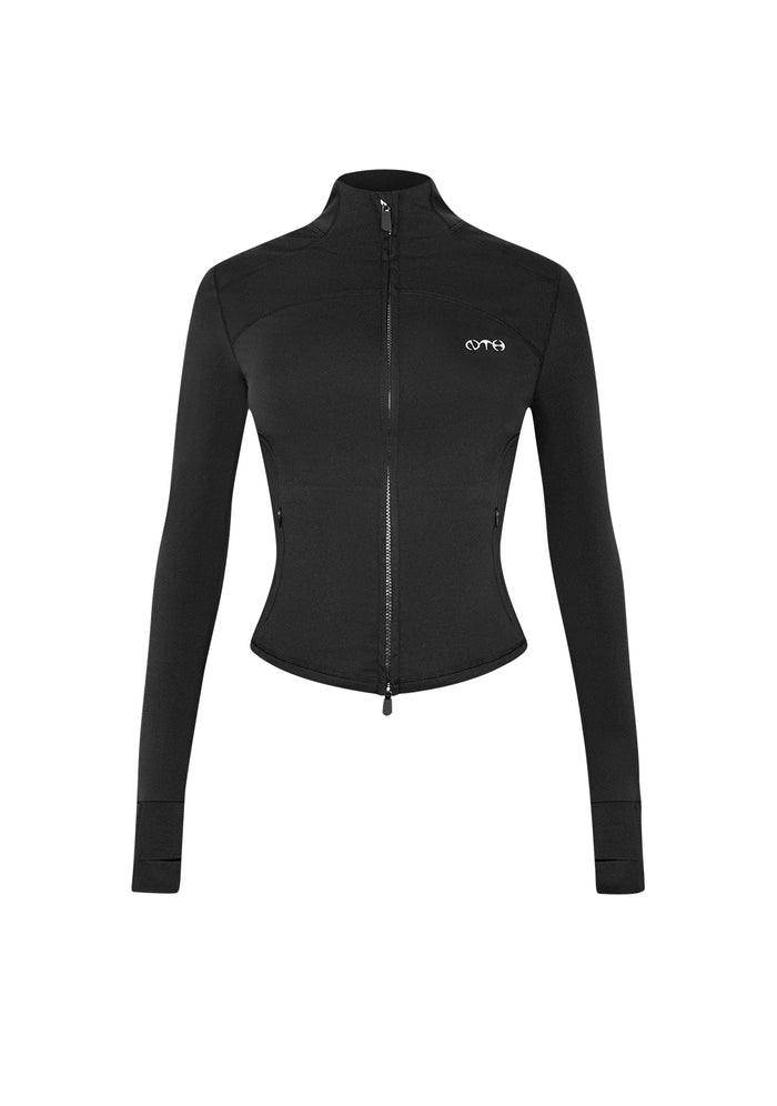 Nth ACTIVE ZIP THROUGH JACKET BLACK