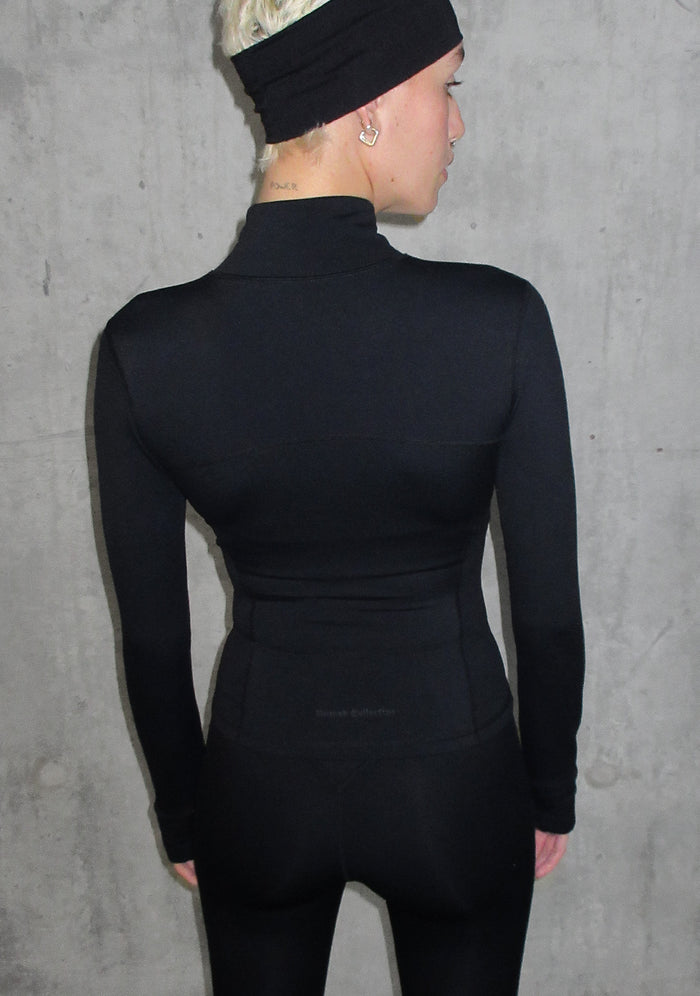 Nth ACTIVE ZIP THROUGH JACKET BLACK