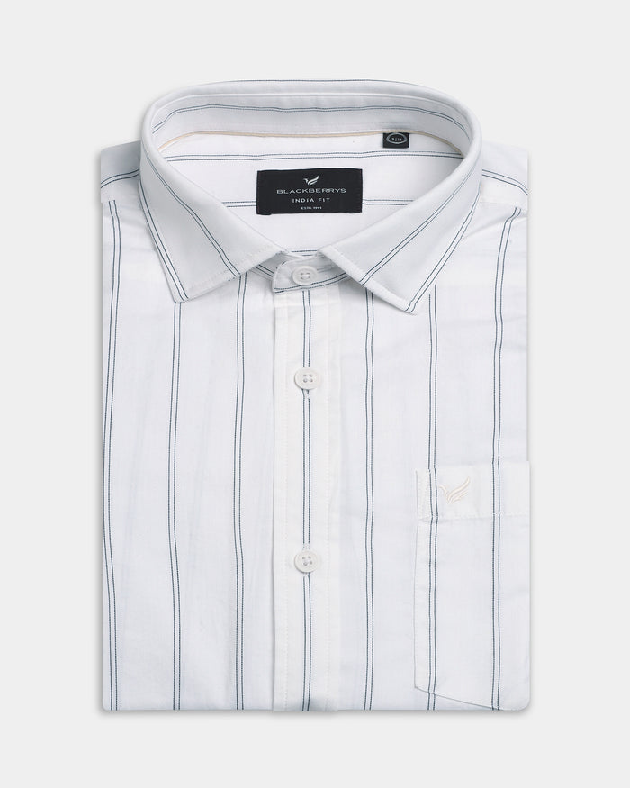 Off White Stripe Shirt - Rosten