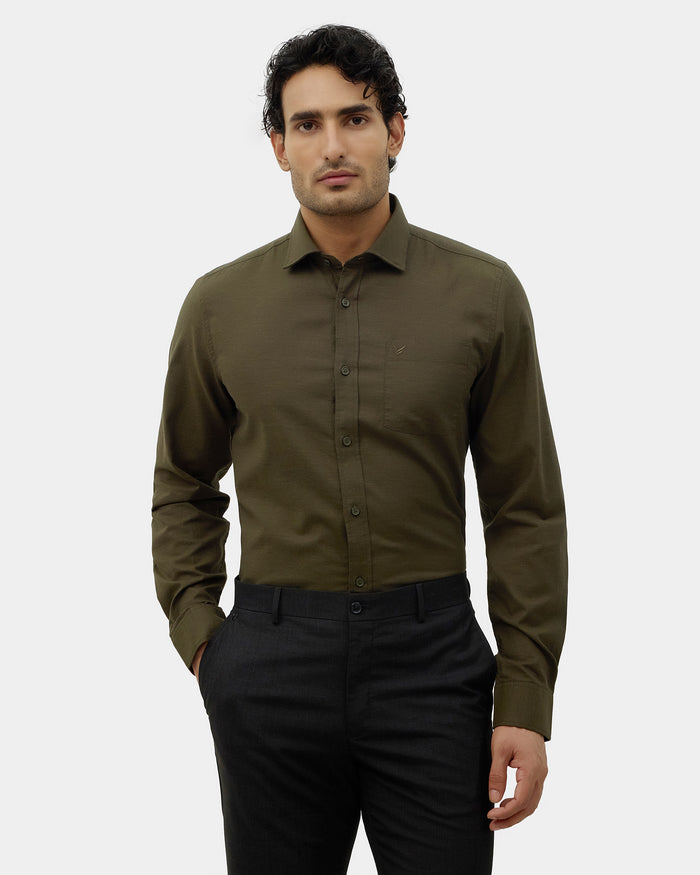 Olive Solid Shirt - Ariss