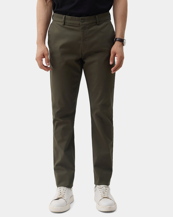 Olive Textured Khakis - Huang