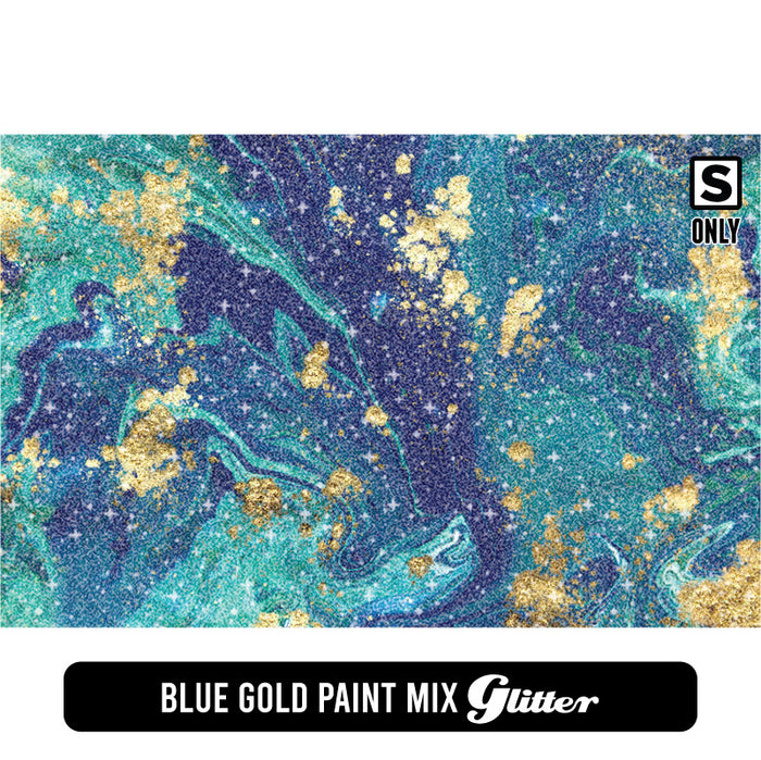 Blue Gold Paint Mix Glitter