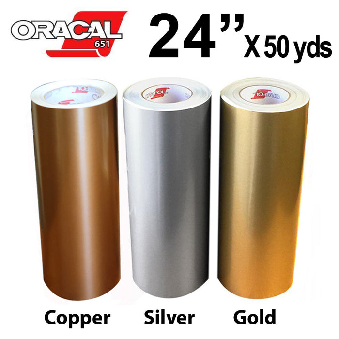 Oracal 651 Intermediate Metallic Adhesive Vinyl 24" x 50 Yards