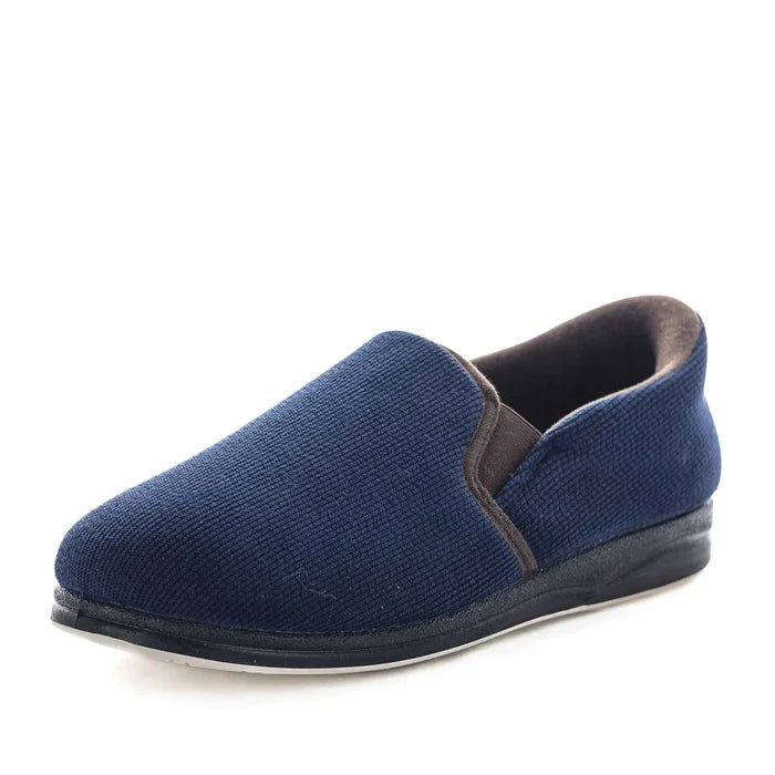 PANDA EMERSON MENS STEPIN SLIPPER NAVY BROWN
