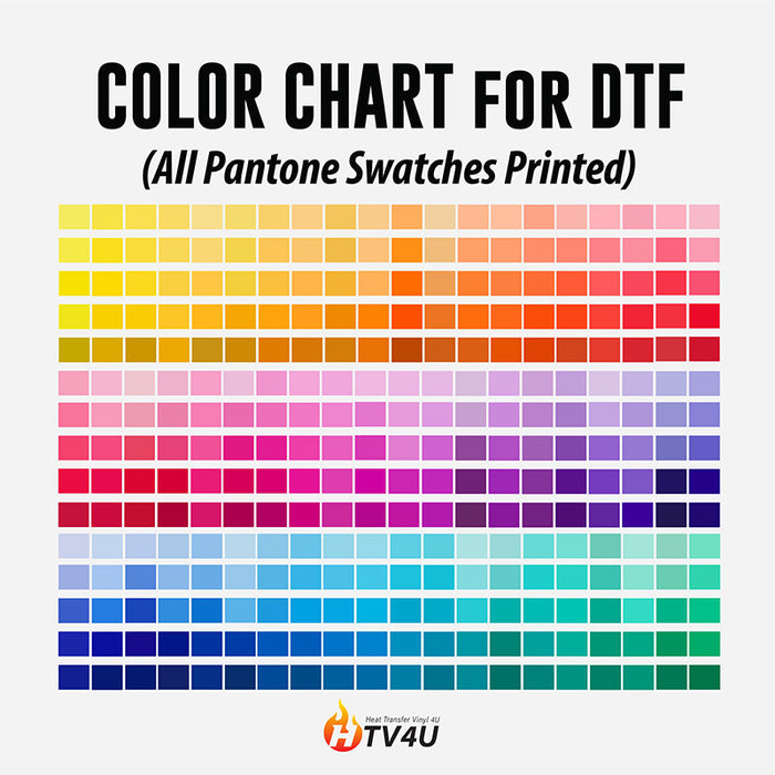 Pantone Color Chart for DTF transfer