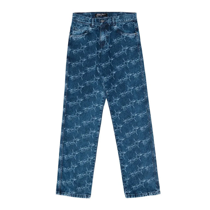 PANTS MONOGRAM SUFSTAR JEANS BLUE - Four Street