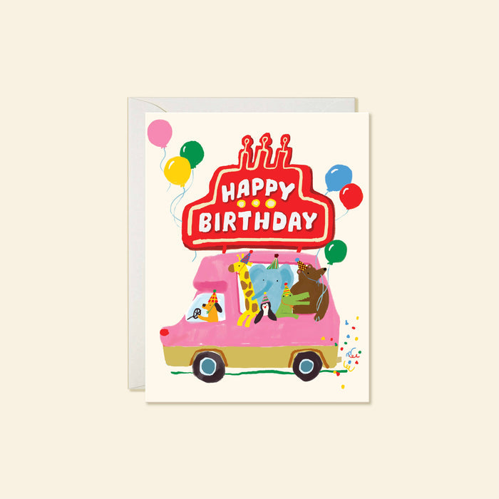 Party Animal – Playful Kids Birthday Greeting Card - Wee Bee Baby Boutique