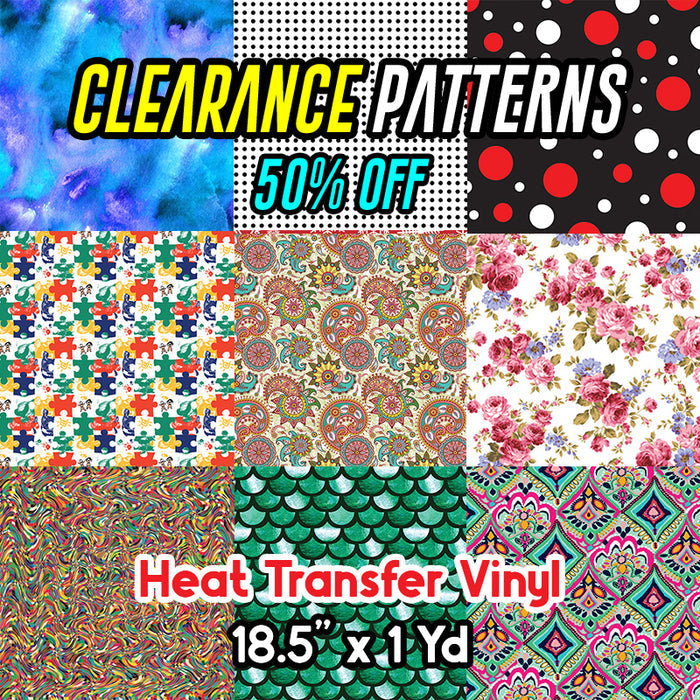 Patterned HTV (18.5" x 1 Yd) CLEARANCE *50% off*