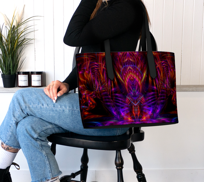 Piezoelectric Vegan Leather Tote Bag
