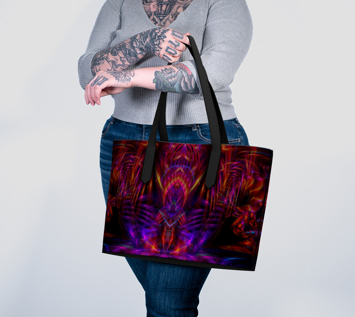 Piezoelectric Vegan Leather Tote Bag